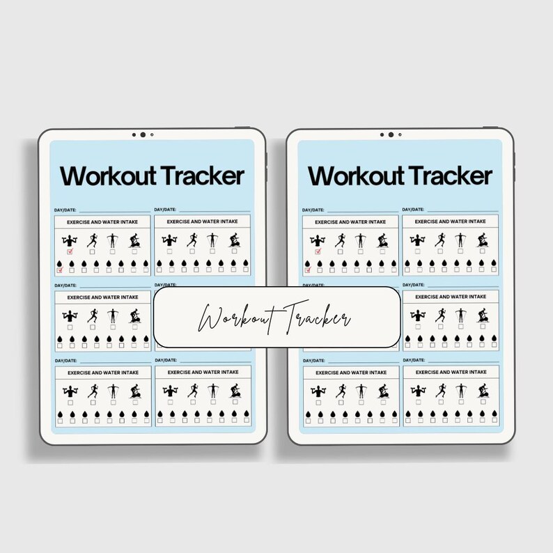 Workout Log Tracker, Fitness Log Printable, Workout Tracker Printable ...
