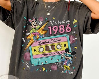 Mickey Minnie The Best of 1986 Limited Edition Shirt, Retro Disneyland 40 Years Old Tee