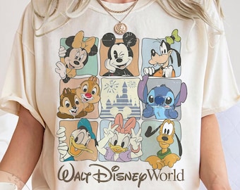 Comfort Colors Walt Disneyworld Retro Shirt, Vintage Disneyworld Tee, Mickey and Friends Vacation T-Shirt, Disney 2026 Trip Outfit