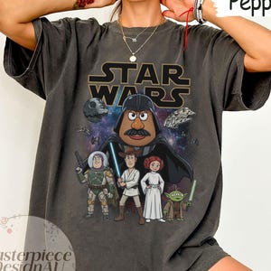 Star Wars Toy Story Mashup T-Shirt, Darth Vader Potato Head Buzz Woody Jedi Tee, Funny Star Wars Pixar Shirt, Star Wars Day Outfits