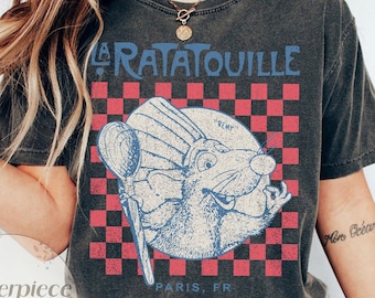 Camiseta retro de Disney Ratatoille, camiseta de Remy "El pequeño chef Ratatouille", camiseta de Remy Ratatouille "Cualquiera puede cocinar", camiseta de colores cómodos, camiseta de vacaciones Disney