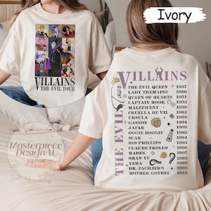 Retro Disney Villains Comfort Colors Shirt, Halloween Disney Shirt, Evil Queen Maleficent Ursula Tee, Spooky Disney Trip Shirt