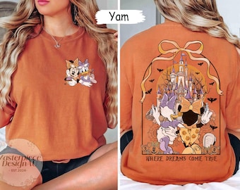 Minnie and Daisy Besties Halloween Shirt, Disney Girls Trip Tee, Spooky Season Best Friend Shirt, Disney Halloween T-Shirt for Women