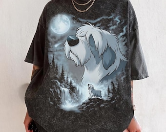 Max Dog Howling To The Full Moon T-Shirt, The Little Mermaid Dog Max Tee, Magical 90s Animals Kingdom Top Wear