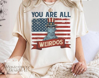 Sam Eagle Muppets You Are All Weirdos T-shirt, Disney The Muppets Patriotic Shirt
