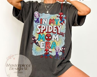Custom Family Role Spider Shirt, In My Spidey Mom Era T-Shirt, Spider-Man Mom Dad Sis Bro Tee, Personalized Superhero Family Outfits