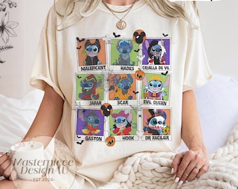 Disney Stitch Halloween Shirt, Horror Stitch Tee, Comfort Colors Halloween, Disney Family Matching Tee, Stitch Pumpkin Shirt