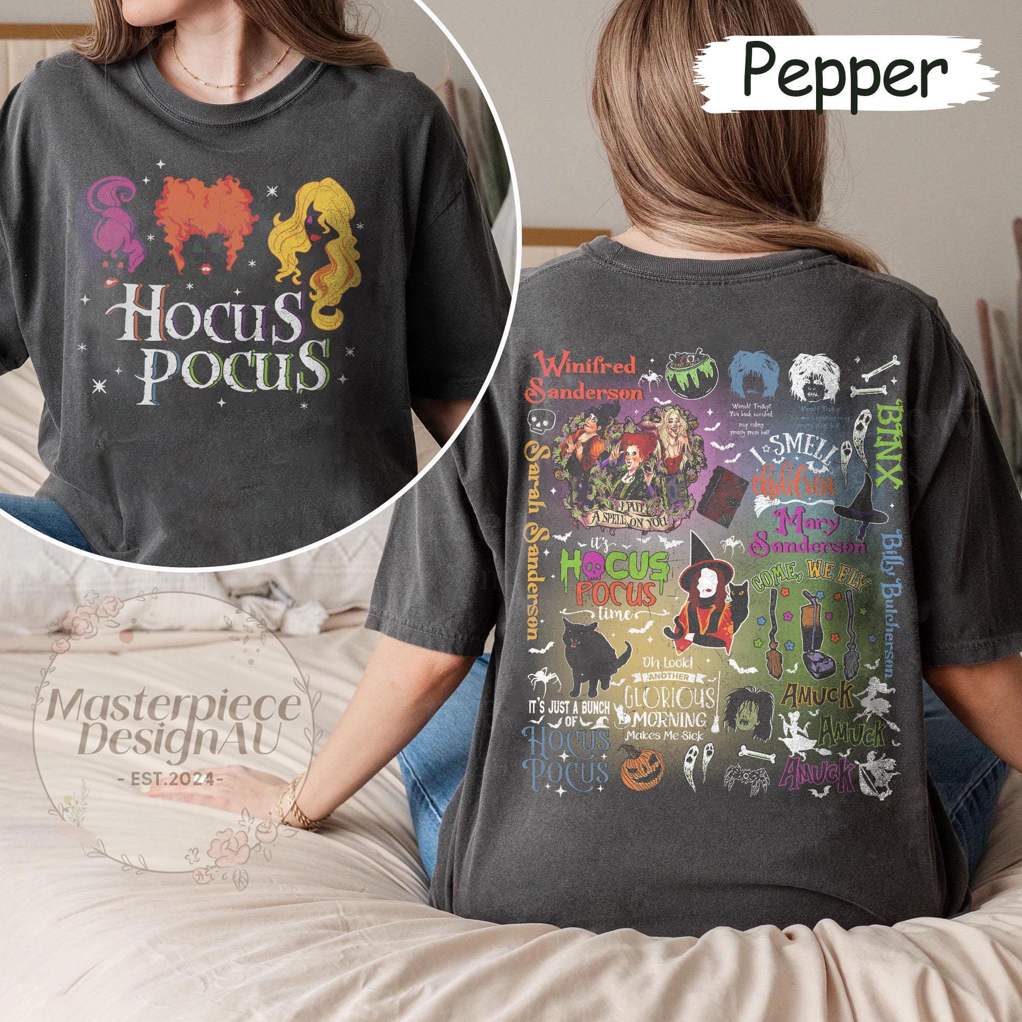 It's Just A Bunch Of Hocus Pocus Comfort Colors Shirt, Sanderson Sisters Halloween Shirt, Disney Halloween Shirt, Hocus Pocus Party Shirt