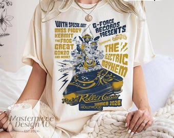 Disney Muppets Electric Mayhem 2026 Shirt, Rock n Roller Coaster Hollywood Studios Tee, Kermit Miss Piggy Band