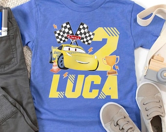 Personalized Cruz Ramirez Birthday T-Shirt, Pixar Cars Birthday Tee, Custom Age & Name Shirt, Kids Race Car Birthday Outfit