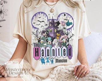 The Haunted Mansion Shirt, Mickey Minnie Donald Daisy Pluto Tee, Ghost Host Halloween T-shirt, Spooky Disney Costume