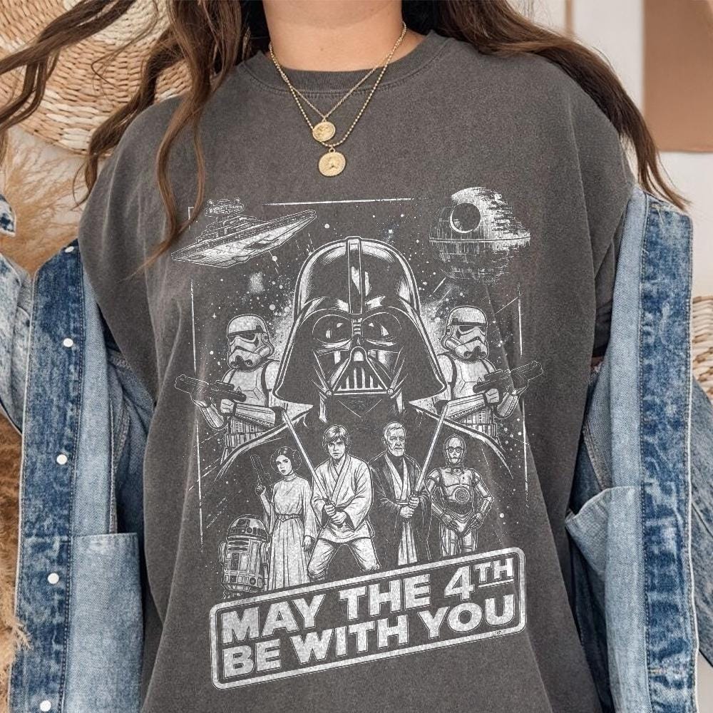 Star Wars May the 4th Be With You Shirt, Vintage Darth Vader Luke ...