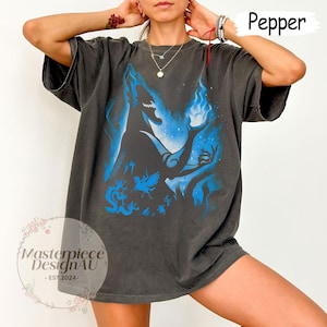 Hercules Hades Blue Flame T-shirt, Disney Hades Silhouette Shirt, Retro Disney Villains Tee, Walt Disney World Outfits image 1
