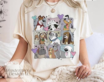 Disney Dogs Comfort Colors Shirt, Dog Lovers Shirt, Disneyland Shirt, Disney World Shirt, Cute Disney Dog Gift, Disney Family Trip 2026 Tee