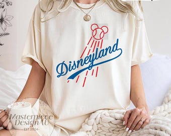 Vintage Disneyland Baseball T-Shirt, Mickey Dodgers Baseball Tee, Disneyland Sports Shirt, Funny Baseball Fan Outfits