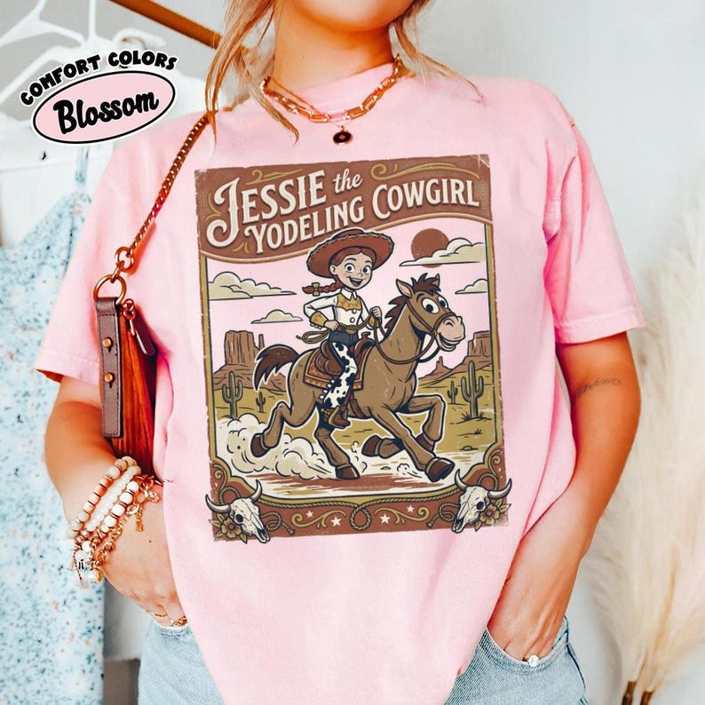Vintage Jessie the Yodeling Cowgirl T-Shirt, Retro Western Toy Story 5 Bullseye Horse Tee image 5