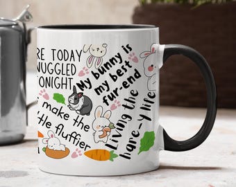 Bunny Rabbit Lover Mug | Cute Bunny Coffee Cup | Pet Rabbit Gift Idea | Adorable Bunny Art | Rabbit Owner Mug | Bunny-Themed Kitchen Decor