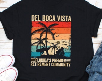 Chemise première communauté pour retraités Del Boca Vista en Floride, chemise Del Boca Vista, chemise Seinfeld Florida, chemise Seinfeld Florida Resort
