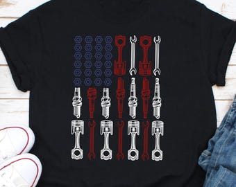 Flag of the Mechanics, Patriotic Wrench Shirt for Men and Women, American Flag Mechanic Shirt, Gifts For Mechanics