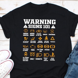 面白いダッシュアイコンシャツ、車好きへのギフト、車好き、メカニックTシャツ、ダッシュボード警告灯、車の警告灯、父の日ギフト、お父さんの夫
