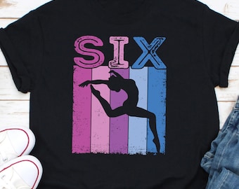 Shirt zesjarige turnster, meisjesshirt gymnastiek, verjaardagscadeau gymnastiek, shirt gymnastiekliefhebber, shirt 6e verjaardag gymnast, shirt turnster, shirt turnster