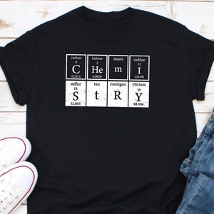 Shirt scheikunde, shirt periodiek systeem, shirt periodiek systeem element, shirt zware metalen, shirt element symbolen, shirt wetenschapsstudent