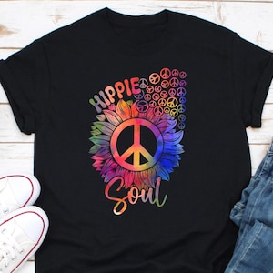 Hippie Soul Shirt, Novelty Shirt, Hippie Shirt, Boho Shirt, Hippie Graphic Tee, Hippie Lover Shirt, 60&#39;s Shirt, 70&#39;s Shirt, Hippie Women