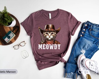 Meowdy Shirt, Meowdy PartnerShirt, Meowdy Purrtner Shirt, Cat Lover Shirt, Meow And Howdy Shirt, Meowdy Cat Shirt, Cat Owner Shirt