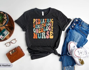 Camiseta de Enfermera de Oncología y Hematología Pediátrica, Regalo de Agradecimiento a la Enfermera, Camiseta de Vida de Enfermera, Camiseta del Equipo de Oncología, Camiseta de Agradecimiento al Oncólogo