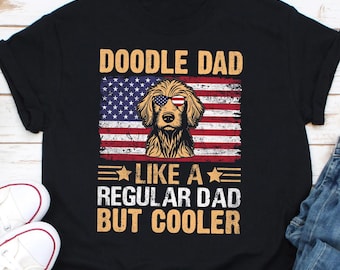 Doodle Dad Shirt, Cooles Doodle Dad Ever, Retro Vintage Goldendoodle, Regalo für Labradoodle Liebhaber Dad, Hundebesitzer Shirt, Golden Doodle Hundevater
