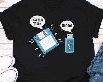 I am Your Father Shirt, Floppy Disk USB Shirt, Funny Retro Dad Shirt, Computer Nerd Gift Shirt, Funny Old Computer Disk, Fathers Day Gift