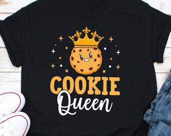 Camiseta Rainha dos Biscoitos, Camiseta de Assar, Presente de Padeiro, Presente de Assar, Amante de Assar, Presente para Amante de Assar, Presente para Padeiro, Amante de Biscoitos, Padeiro de Biscoitos