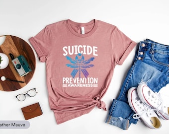 Camiseta de Conscientização sobre a Prevenção do Suicídio, Camiseta "Saúde Mental Importa", Camiseta de Conscientização sobre o Suicídio, Camiseta "Fim do Estigma", Camiseta de Prevenção ao Suicídio