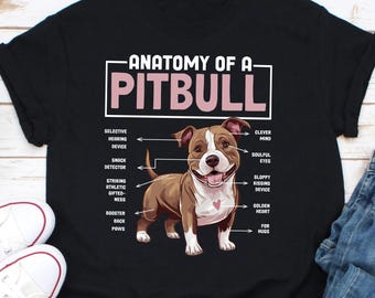 Anatomy of a Pitbull Shirt, Dog Owners Gifts T-Shirt, Gift for Dog Lovers, Pitbull Mom, Pitbull Lover, Pitbull Dad Shirt, Pitbull Owner Gift
