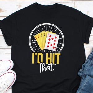 Ich würde das Shirt, Poker lustige Karten Shirt, Vegas Kasino Glücksspiel Shirt, Poker Karte Shirt, Glücksspiel Liebhaber Shirt, Kartenspiel Shirt Geschenk treffen