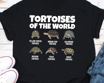 Tortoises of the World Shirt, Turtle Shirt, Funny Tortoise Tee, Tortoise Tshirt, Reptile Shirt, Turtle Gift, Turtle Lover T-shirt