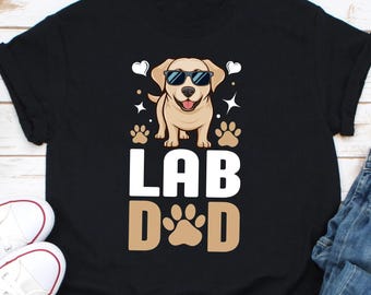 Camisa de papá de labrador negro, papá de labrador, papá de labrador, regalo para papá de perro, regalo para amantes de los perros, regalo para personas con perros, regalo de San Valentín para papá de perro, papá de labrador para San Valentín