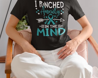Ik sloeg angst in de geest Shirt, angst op shirt, grappig shirt, shirt voor geestelijke gezondheid, shirt angst, angstshirt, cadeau voor angstige vriend