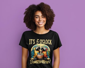 Son las 5 en punto camisa en algún lugar, camisa de hora feliz, camisa de las cinco en punto, camisa de playa, camisa de crucero, camisa de fiesta, camisa de verano en algún lugar