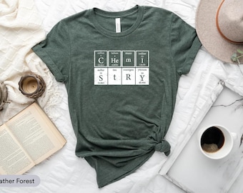 Camiseta de química, camiseta de la tabla periódica, camiseta de los elementos de la tabla periódica, camiseta de metales pesados, camiseta de símbolos de elementos, camiseta de estudiante de ciencias