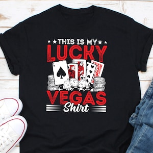 Esta es mi camisa de suerte Vegas, camisa de póquer, camisa de máquina tragamonedas, camisa de juego de cartas de mesa, camisa de juego, camisa de blackjack, camisa de cerdo