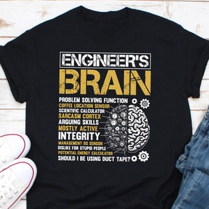 Engineer&#39;s Brain Shirt, Engineer Graduate Shirt, Engineering Shirt, Gift For Engineer, Engineer Definition Shirt, Engineering Student Shirt