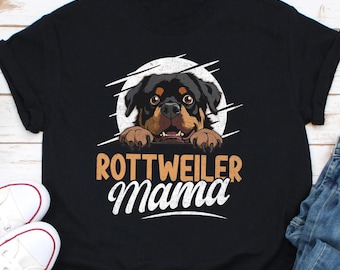Koszulka dla mamy rottweilera, koszulka dla mamy rottweilera, prezent dla psa rottweilera, prezent dla mamy rottie, koszulka dla właściciela psa, koszulka dla miłośnika psów, pies rottweiler