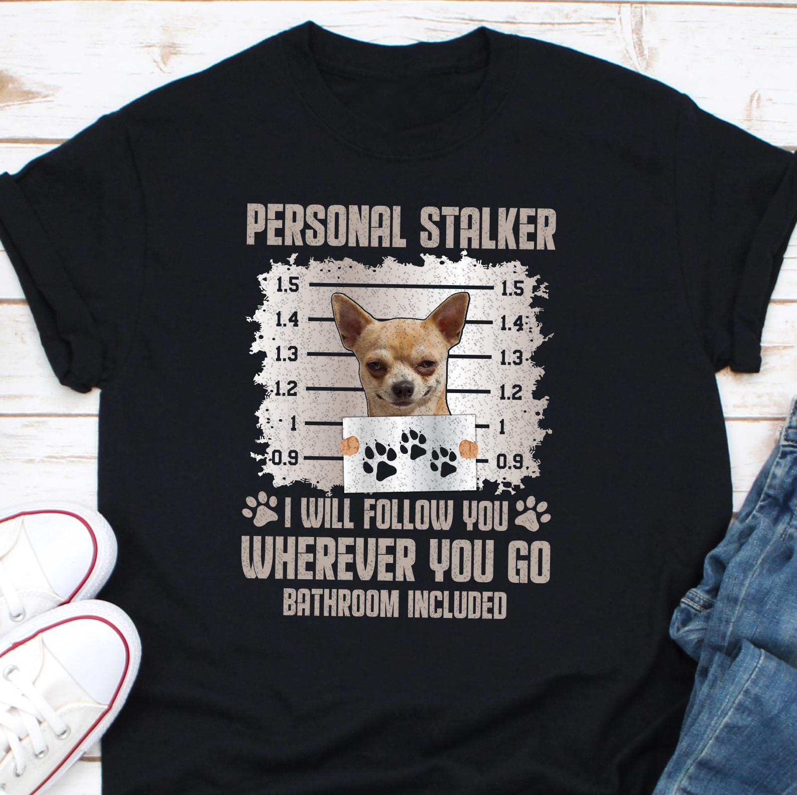 Donna Maglietta con Scollo a V – Border Collie Personal Stalker