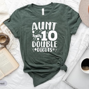 Aunt Of The 10 Double Digits Shirt, 10th Birthday Shirt, 10th Birthday Party Shirt, Gift For Aunt, 10th Birthday Gift, 10 Year Old Shirt