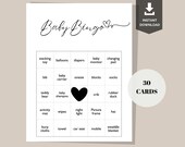 Baby Shower Bingo Minimalistic/Aesthetic/Neutral 30 prefilled cards | Baby Shower Games | Baby Shower Activity | Printable/Instant Download