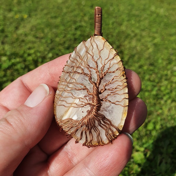 Solar Quartz Tree of Life Pendant - Capturing Sunlight