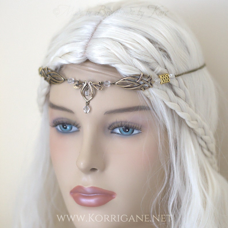 Érin Celtic Circlet Medieval Faery Tiara Bronze image 4