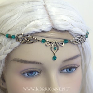 Érin Celtic Circlet Medieval Faery Tiara Bronze Pagan and fairy Circlet Choose your Beads Color Bild 1