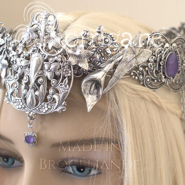 Royal Elf Crown - Silver - Wicca - Pagan - Tiara Diadem - Lord of the Ring - Arwen